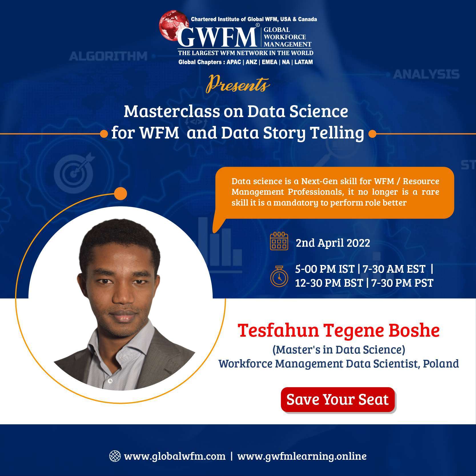 GWFM Masterclass on Data Science for WFM and Data Storytelling